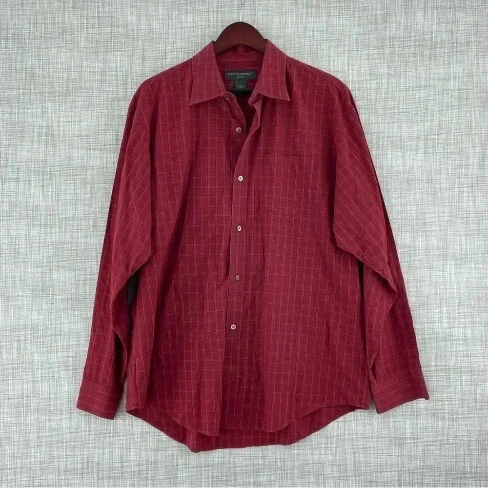 Banana Republic Mens Size L long sleeve button down shirt 1694